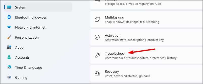 Скриншот: «Устранение неполадок» в Параметрах