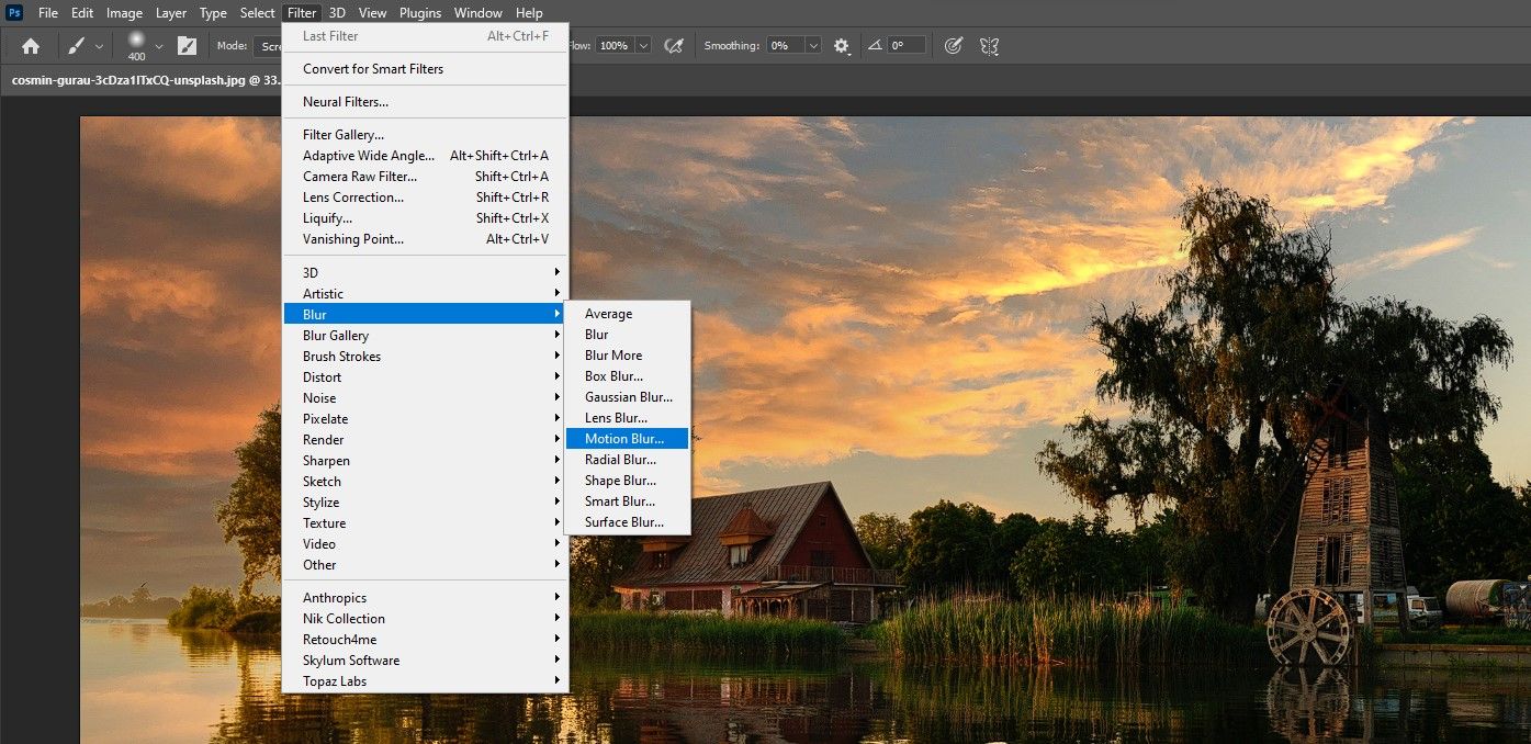Шаг 3 Motion Blur
