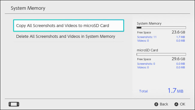 Опции копирования и удаления всех медиа сразу