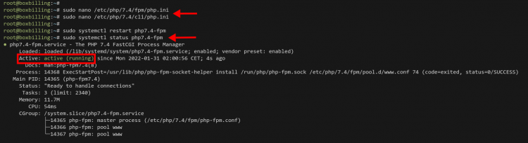 Проверка статуса PHP-FPM