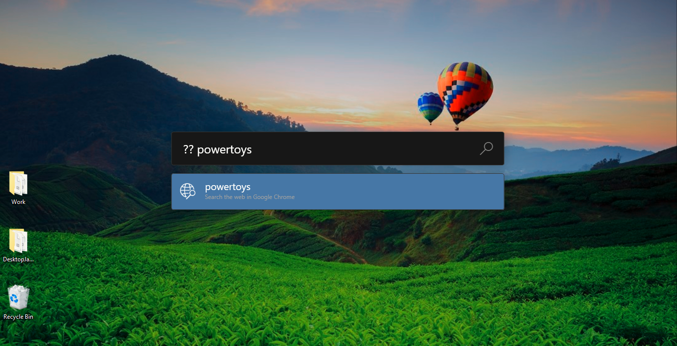 PowerToys Run Web Search Feature