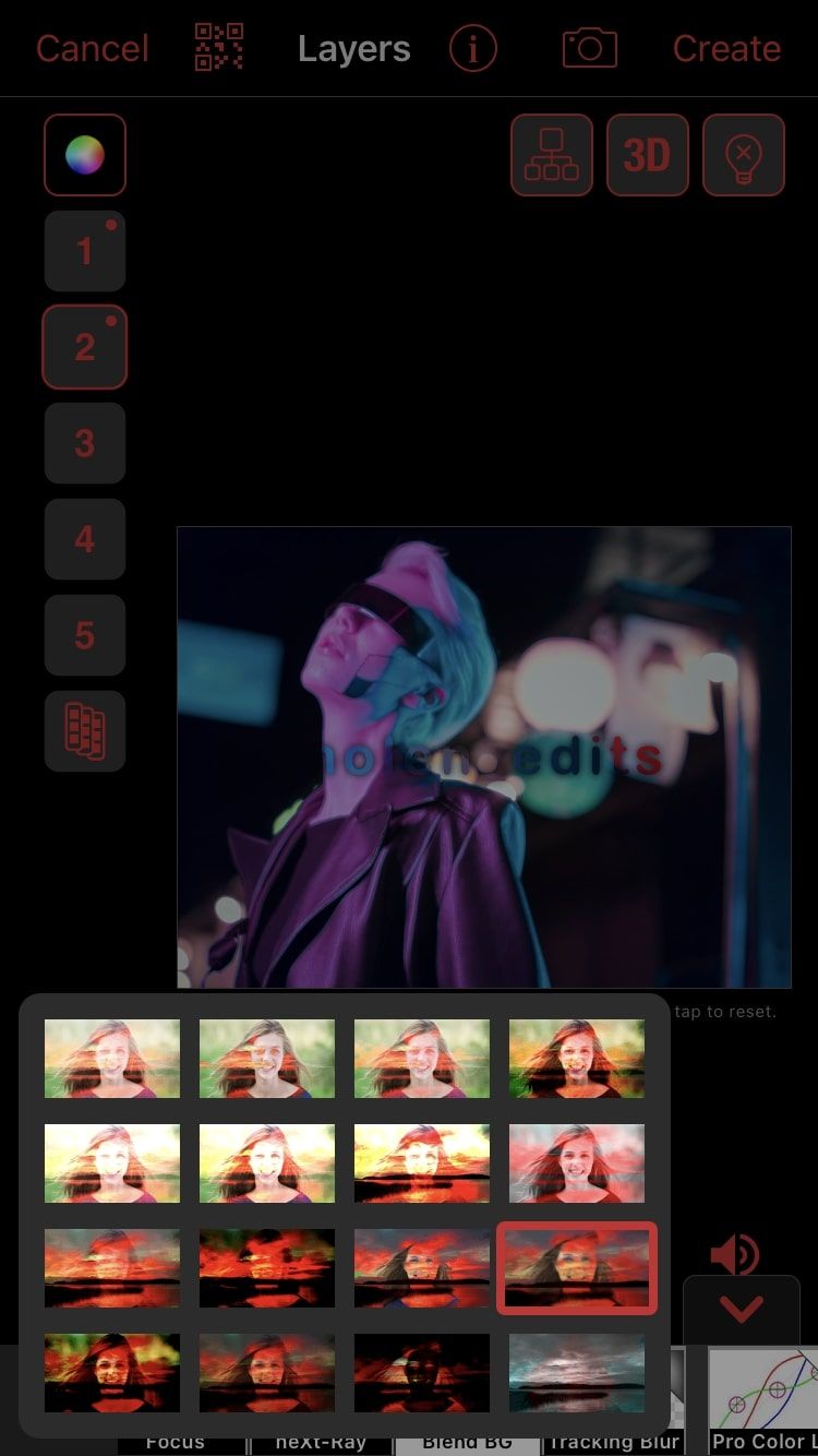 Типы Blend BG для тени