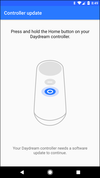 Процесс обновления контроллера — индикатор прогресса