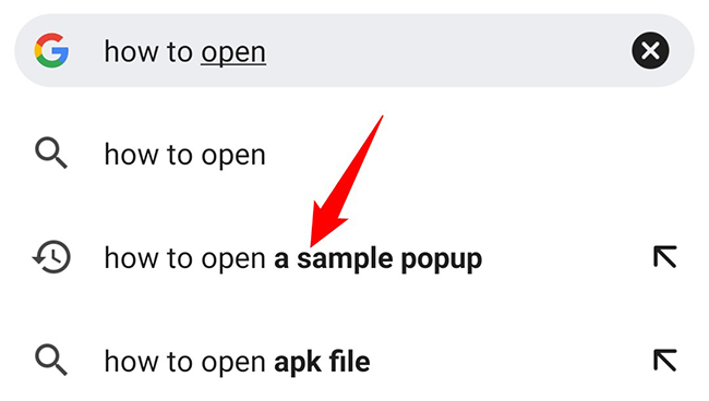 Нажмите и удерживайте подсказку в мобильном Chrome.