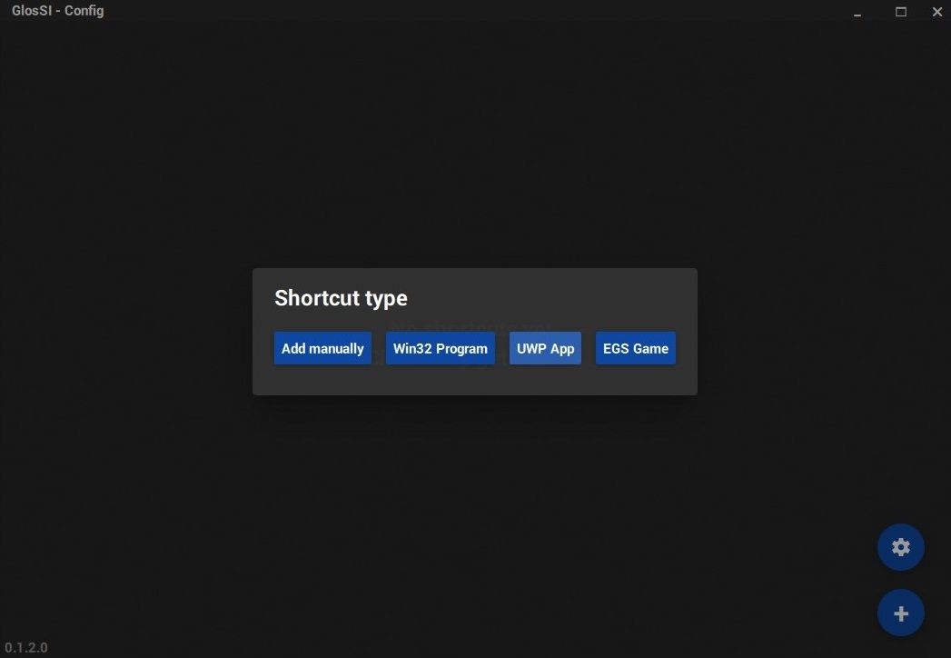 GlosSI — добавление UWP-приложения