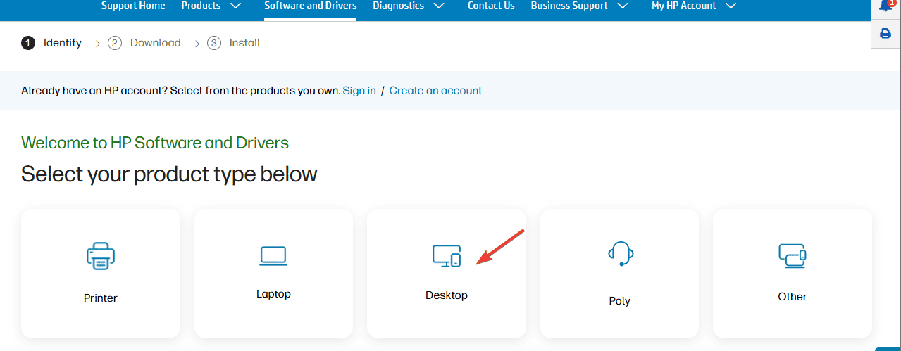 Выбор устройства на сайте производителя