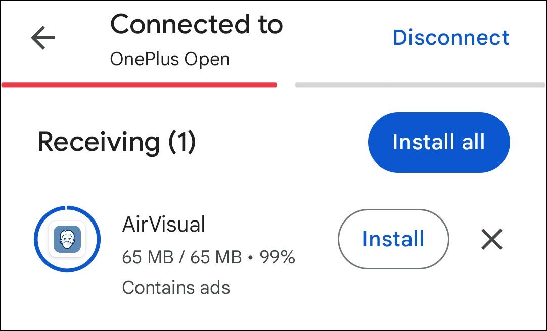 Установка приложений на принимающем устройстве