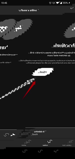 Кнопка «Пригласить» для отправки ссылки-приглашения в Blend