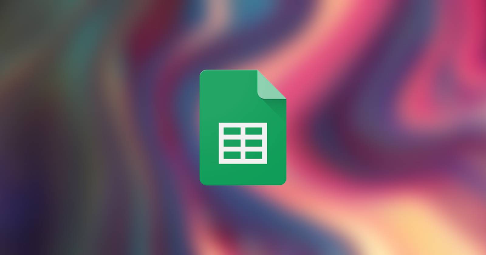 Логотип Google Таблиц на размытом фоне