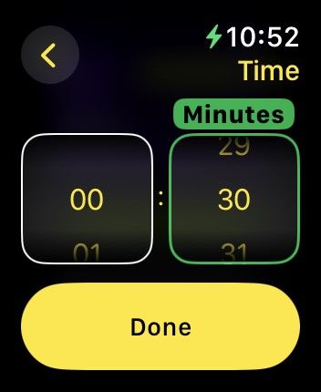 Настройка времени тренировки