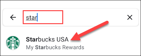 Поиск и выбор компании для карты лояльности