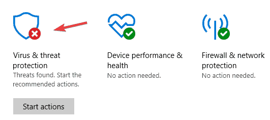 Раздел Защита от вирусов и угроз в Windows Security