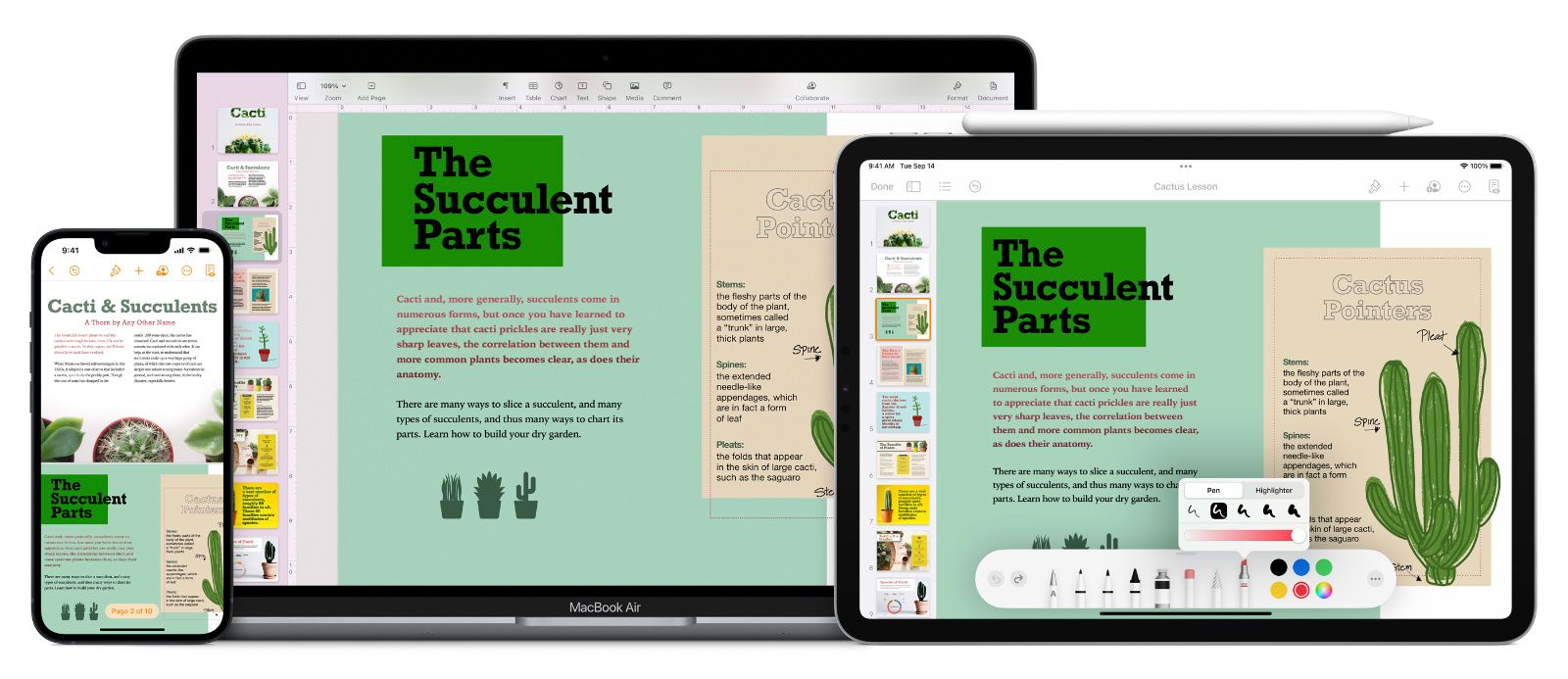 Документы Pages на iPad и Mac
