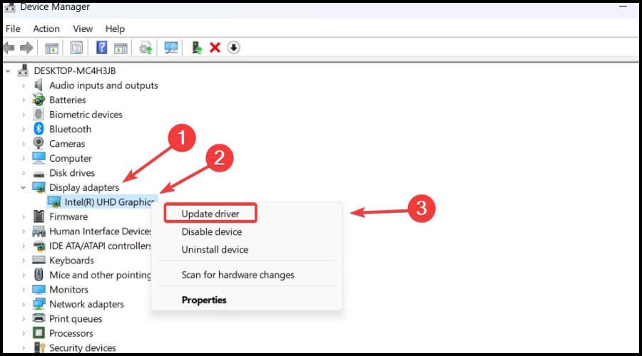 Выбор обновления драйвера для видеокарты
