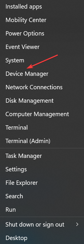 Открытие Диспетчера устройств