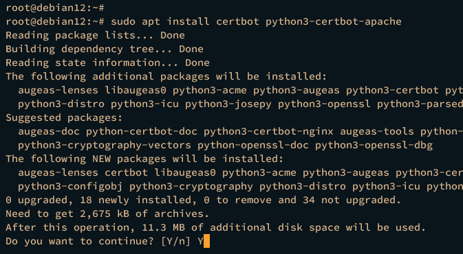 Установка Certbot