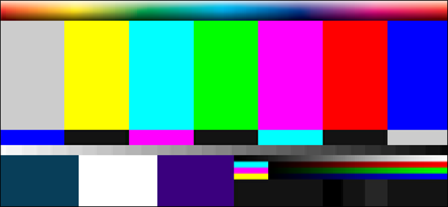 Тестовая цветовая карта для ручной калибровки монитора