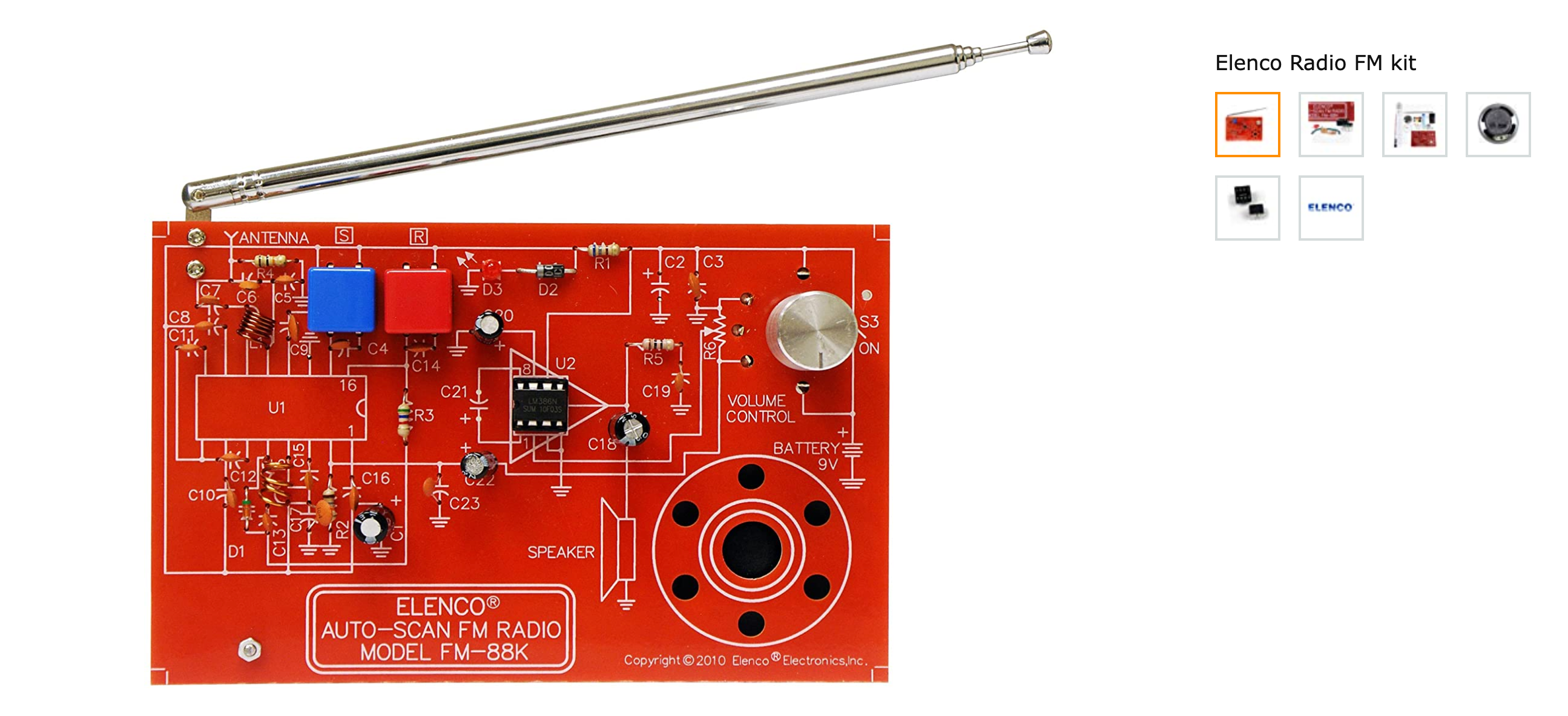 Готовая самодельная FM-радиостанция — корпус и динамик