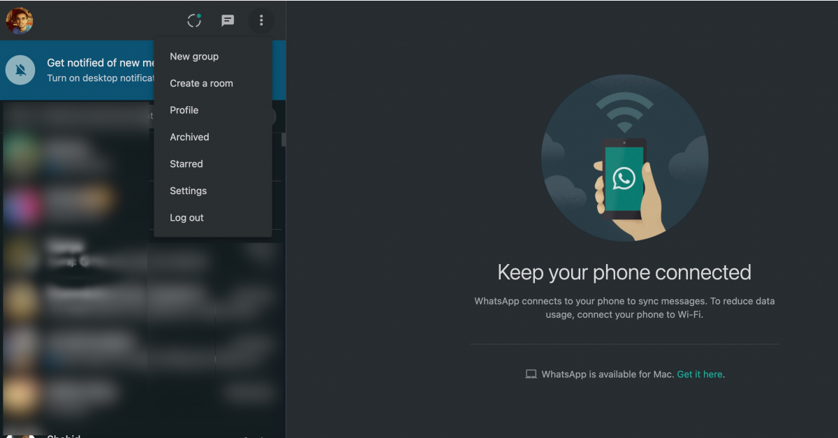 Использование WhatsApp Web на ноутбуке и смартфоне