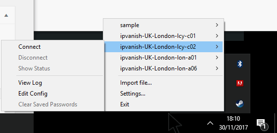 OpenVPN подключение успешно