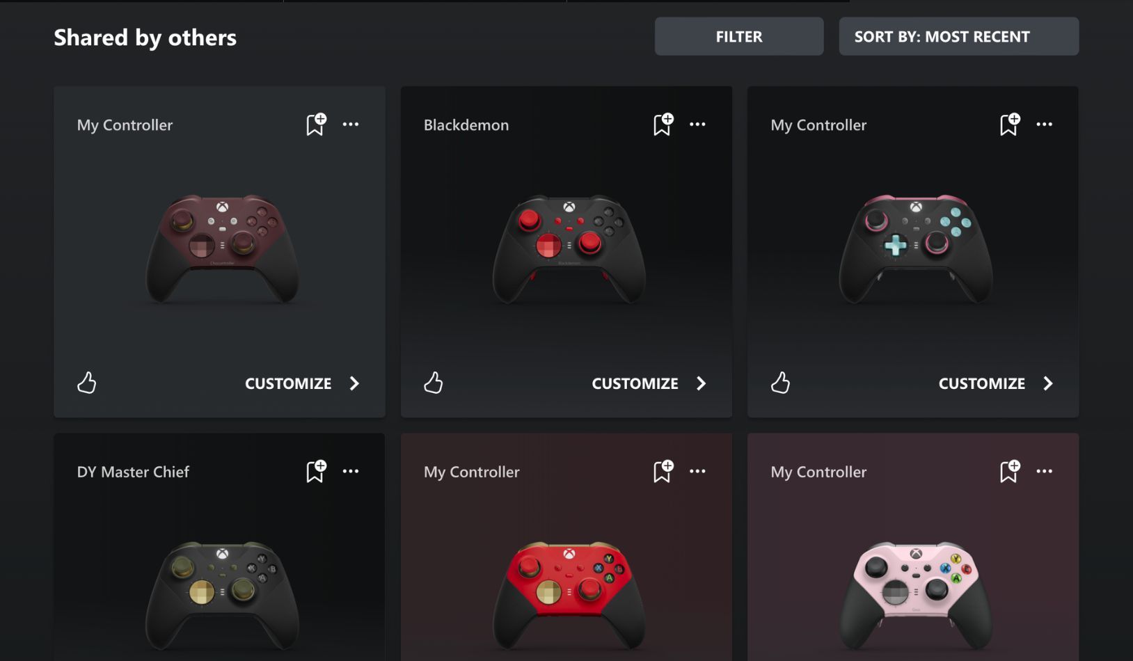 Xbox Design Lab Community Tab