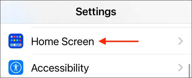 Нажмите Экран «Домой» в Настройках