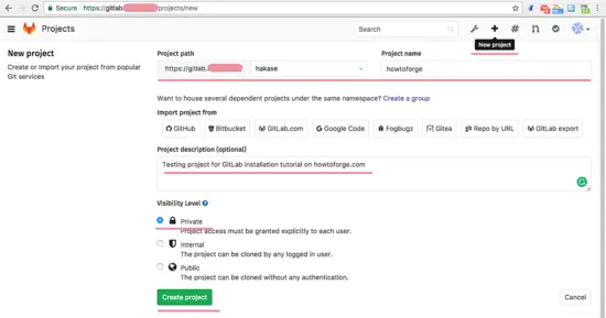 Создание нового проекта в GitLab