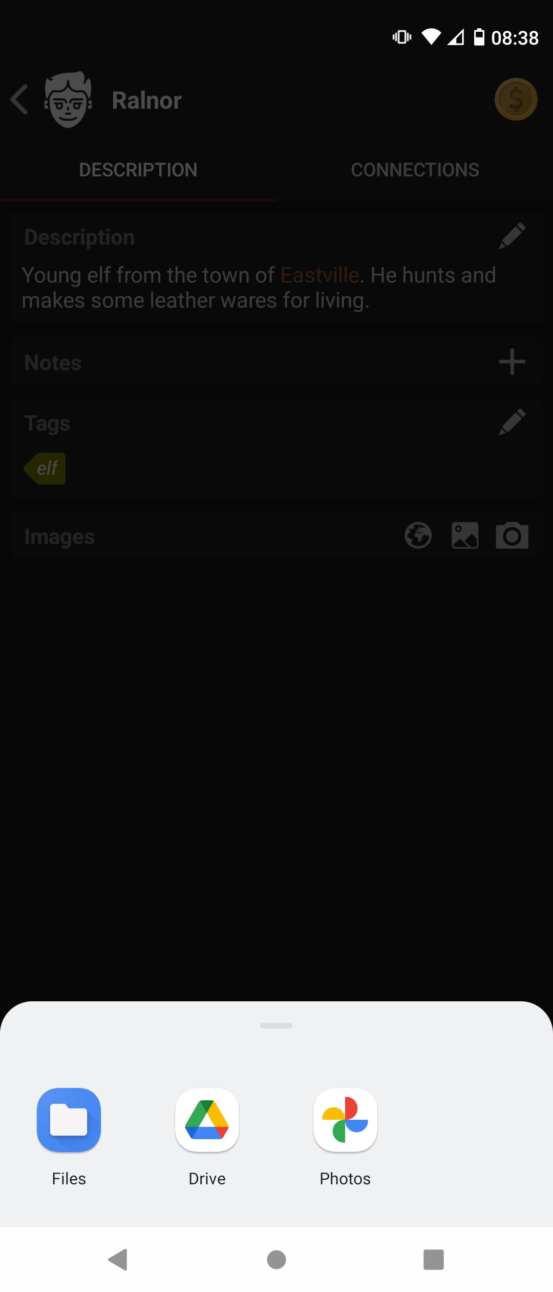 Варианты загрузки фотографий в RPG Notes