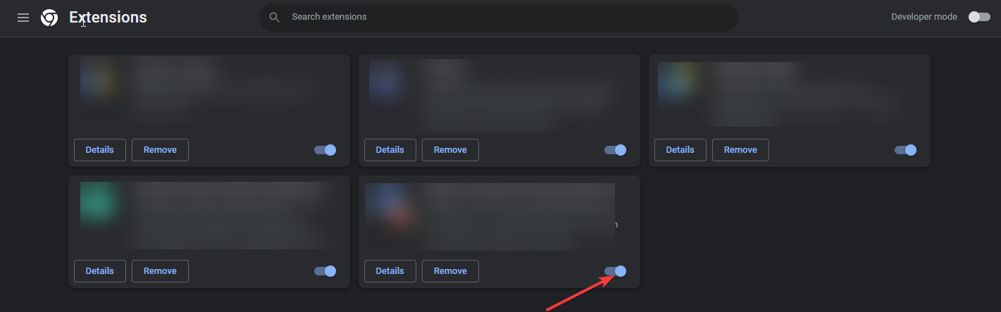 Удаление расширений