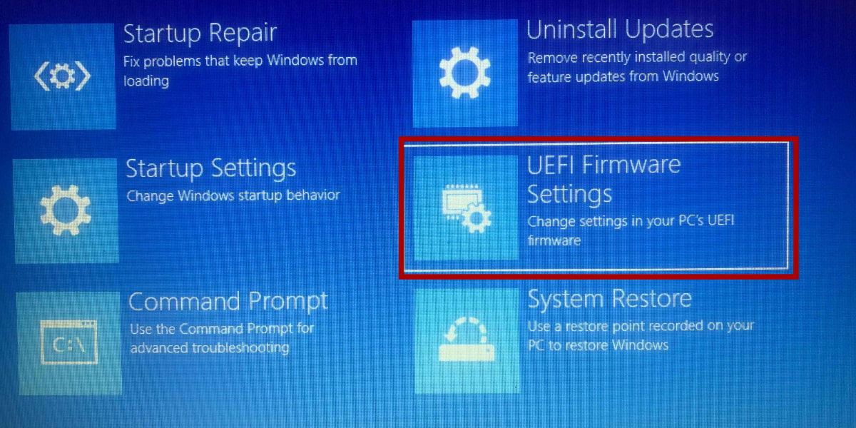 Параметры прошивки UEFI в BIOS