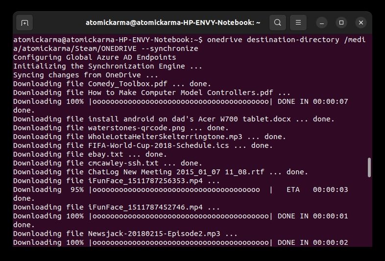 Sync OneDrive on Linux