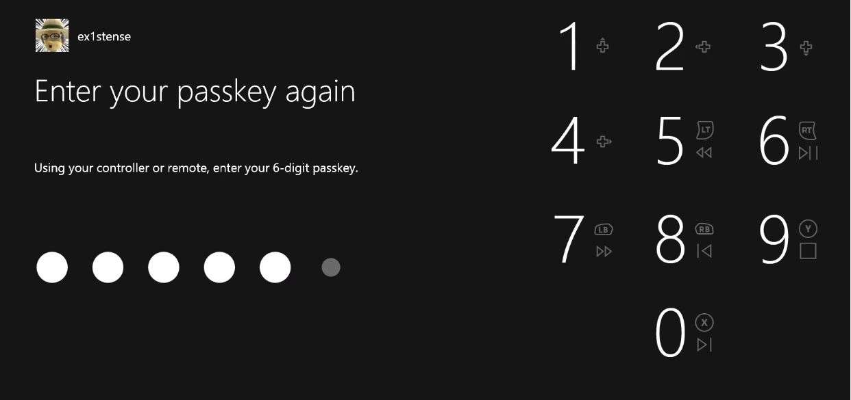 Экран с подсказкой: после трёх неверных попыток появится поле ввода пароля Microsoft
