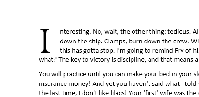 Рамка вокруг инициала для изменения размеров и отступов