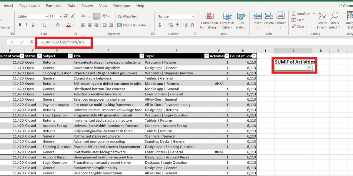 Таблица Excel: иллюстрация использования VLOOKUP и суммирования без ошибок