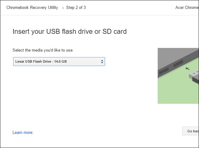 Утилита сборки носителя восстановления Chrome OS