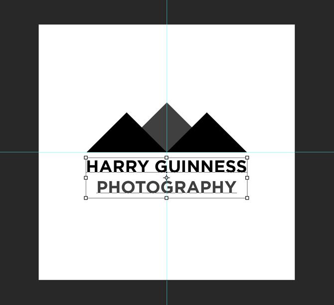 Текст в логотипе, пример компоновки