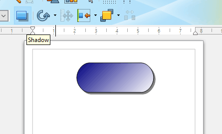 Параметры тени для фигуры в LibreOffice Draw