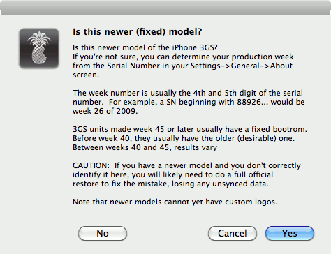 redsn0w — проверка bootroom для iPhone 3GS