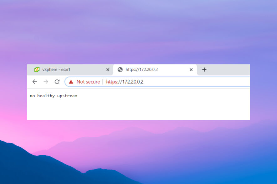 Ошибка No healthy upstream — причины и исправление
