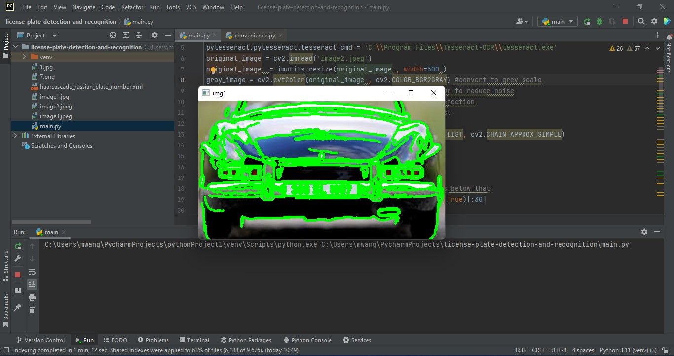 Распознавание номеров авто на Python