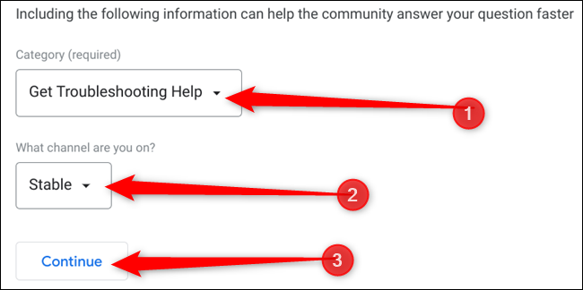 Выбор категории и канала ОС для уточнения запроса
