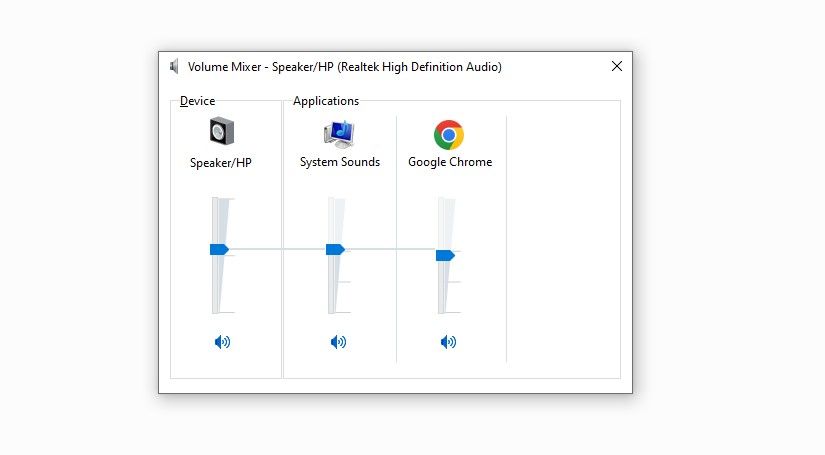 Изменение микшера громкости в Windows