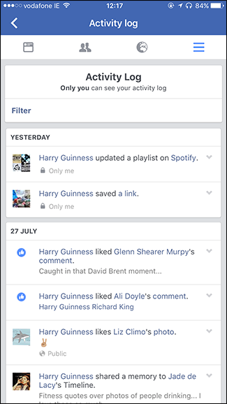 Второй экран мобильного приложения с деталями активности
