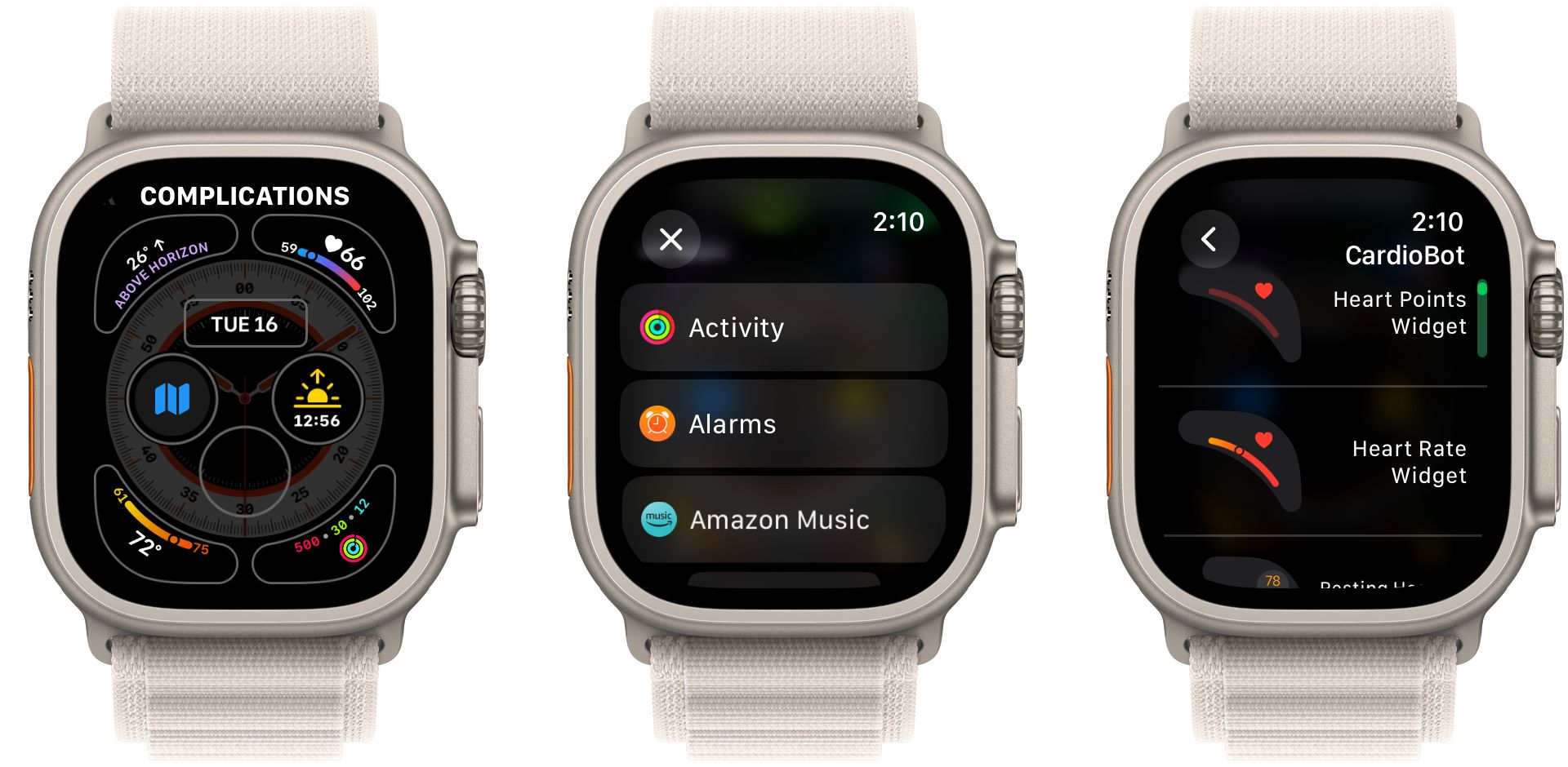 добавление компликаций на циферблат Apple Watch