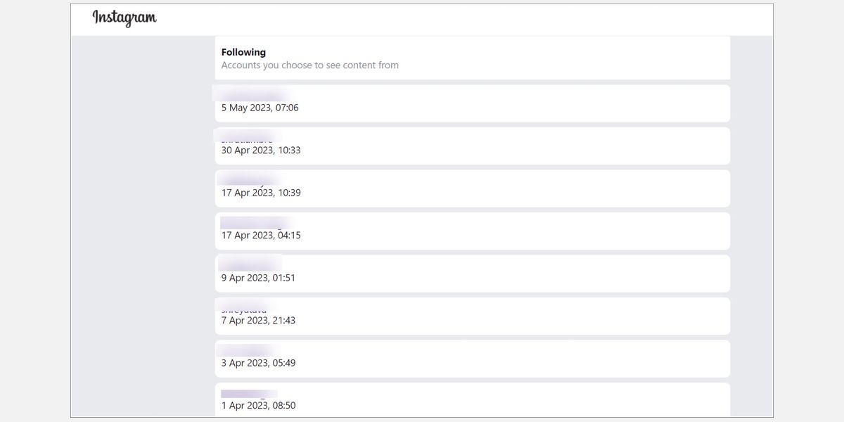 check exactly when your started following someone