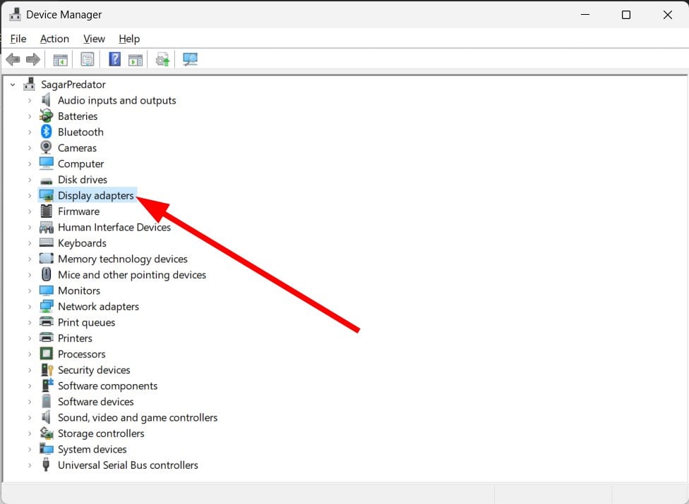Адаптеры дисплея в Диспетчере устройств