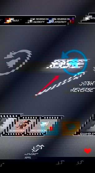 Запуск реверсирования в Reverse Movie FX