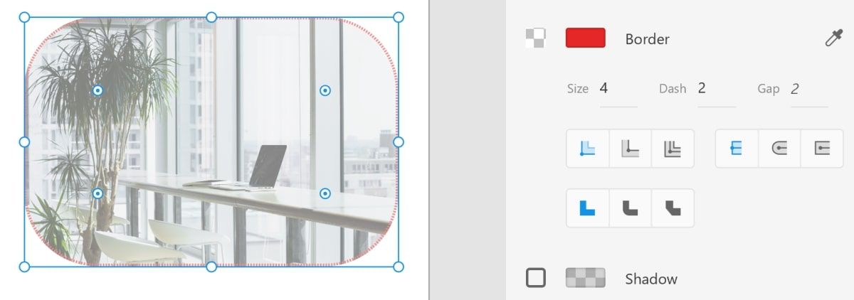 Настройка границы изображения