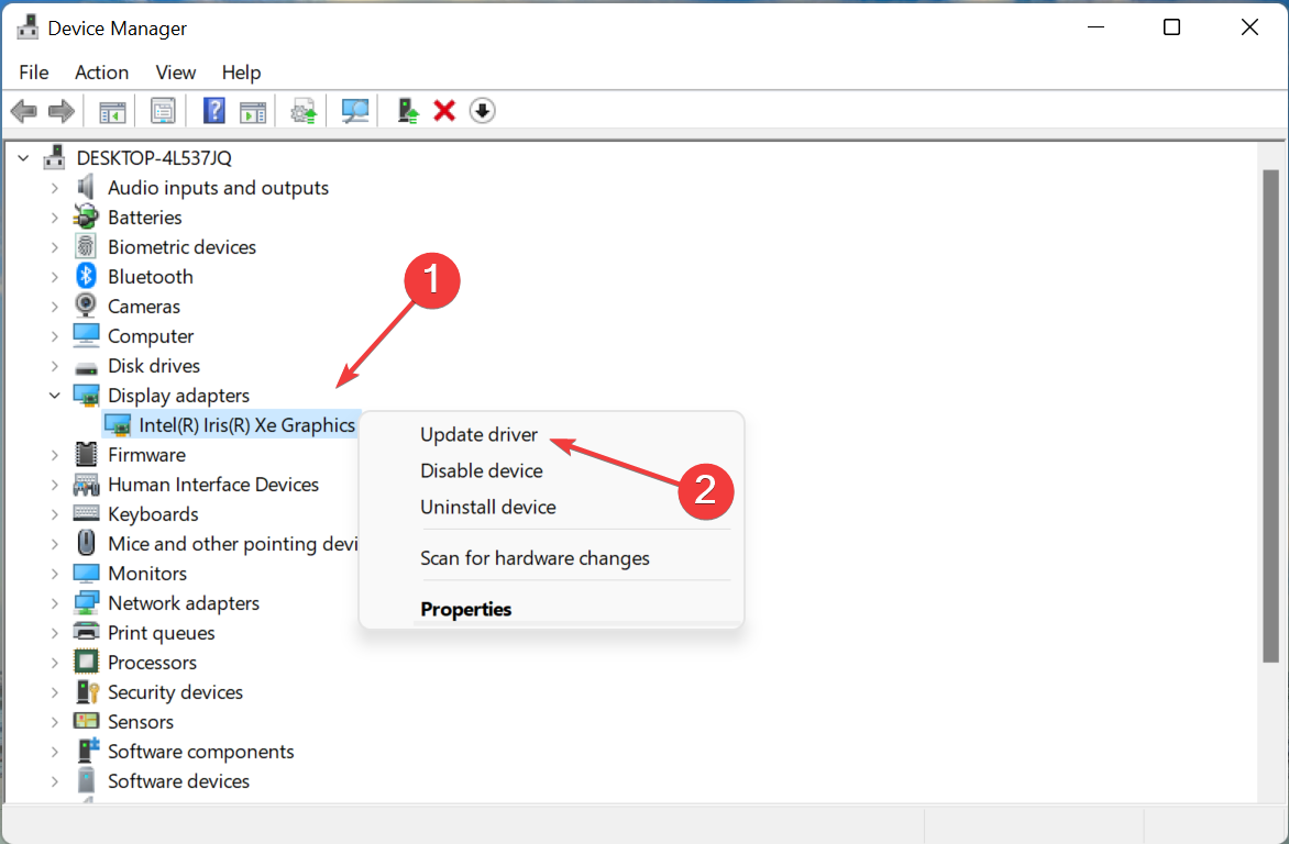 Обновление драйвера