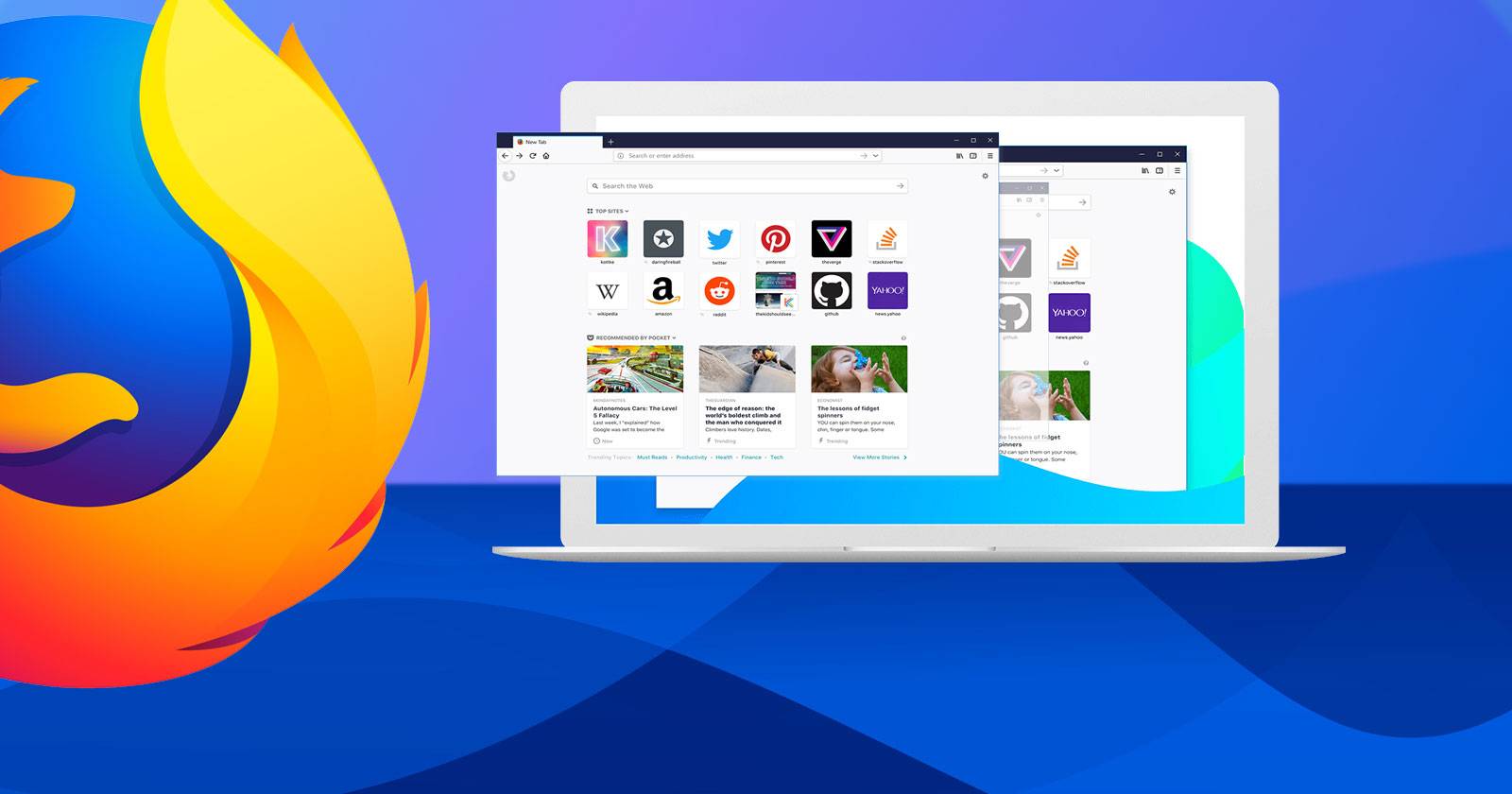 Как настроить страницу Новая вкладка в Firefox Quantum